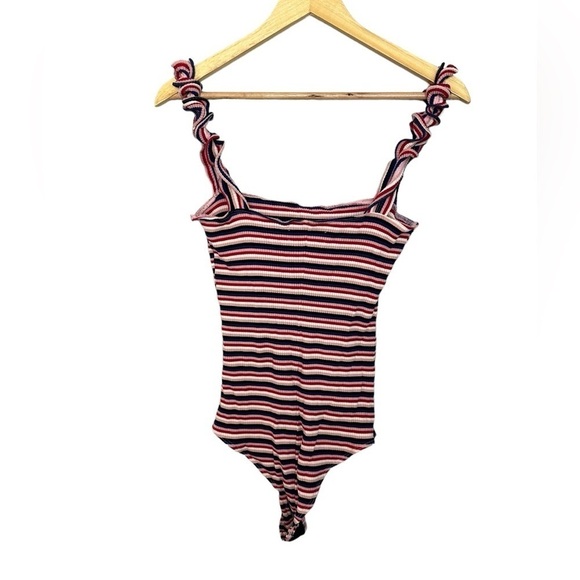 Reformation Hampton Bodysuit Hollywood Stripe L - Picture 7 of 9